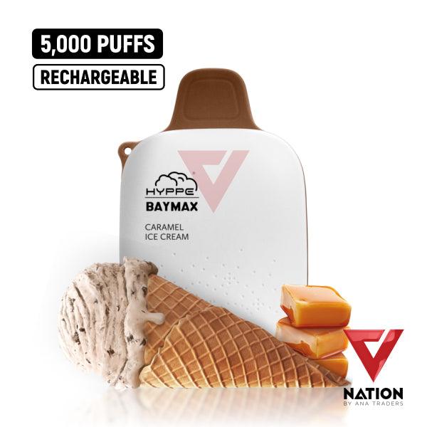 HYPPE BAYMAX CARAMEL ICE CREAM 5% 5000 PUFFS - V Nation by ANA Traders - Vape Store