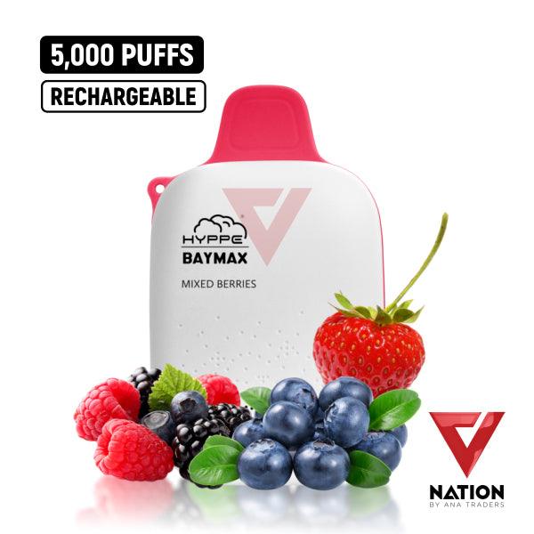 HYPPE BAYMAX MIXED BERRIES 5% 5000 PUFFS - V Nation by ANA Traders - Vape Store