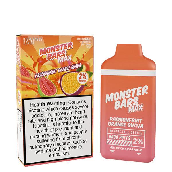 MONSTER BAR MAX FRUIT PASSIONFRUIT ORANGE GUAVA 20MG 6000 PUFFS - V Nation by ANA Traders - Vape Store