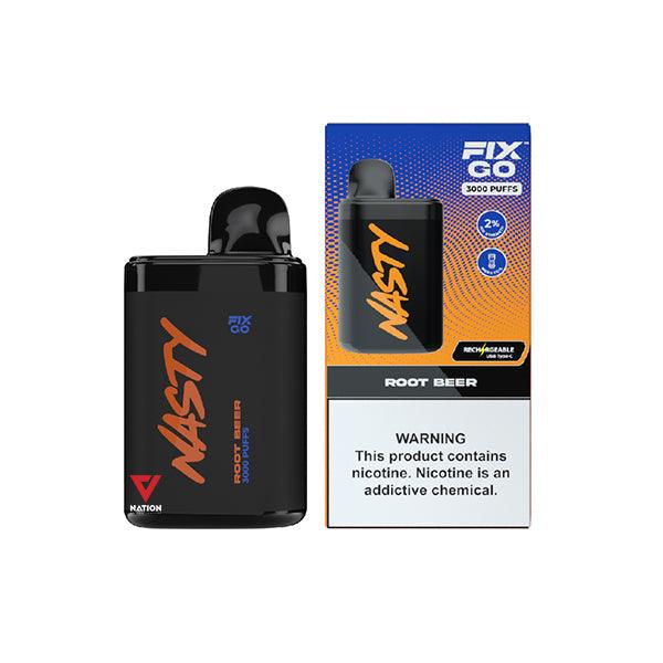 NASTY FIX 3000 PUFFS ROOT BEER 2% - V Nation by ANA Traders - Vape Store