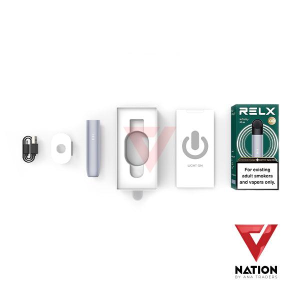 RELX INFINITY PLUS DEVICE LUNAR DUST (SILVER) - V Nation by ANA Traders - Vape Store